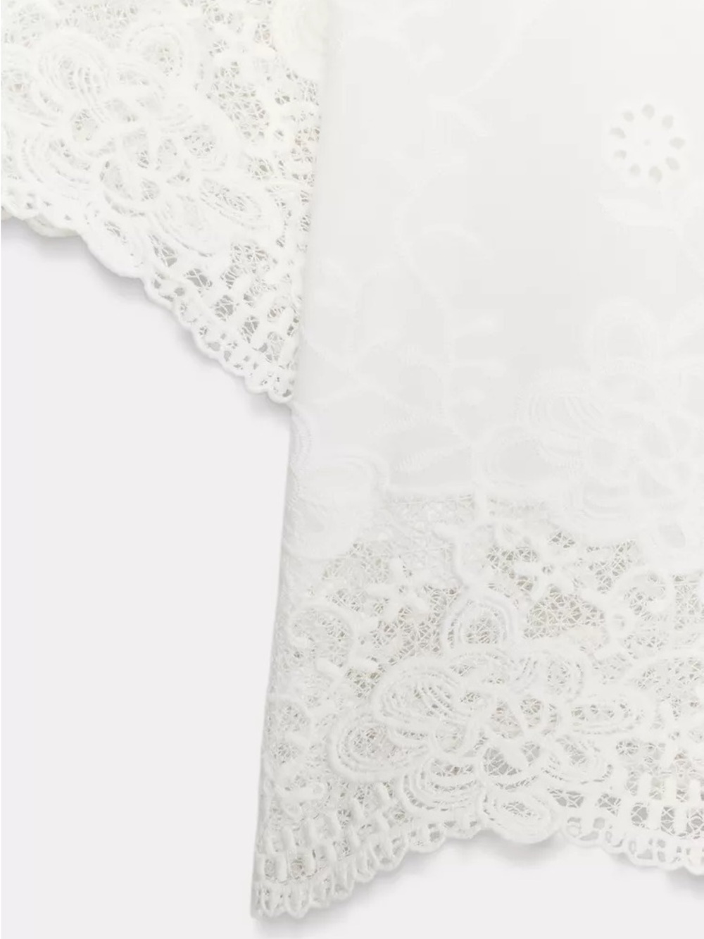 ZARA EMBROIDERED EYELET SHIRT - Picture 11 of 13